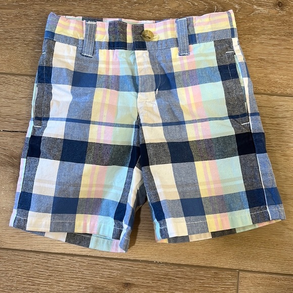 Janie and Jack Other - Janie and Jack Madras Print Plaid Zip Shorts w/ Pockets, 2T
